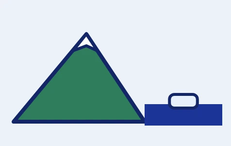 A mountain and a shrinking patch of sea ice
